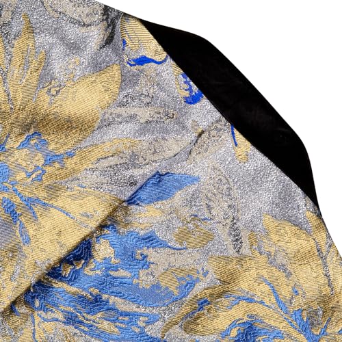 Image of Barry. Wang Men's Sport Coats & Blazers Flower Suit Jacket 1 Button Paisley Tuxedo Mardi Gras Carnival Parade Gift