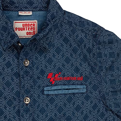 Image of Under Fourteen Only Boys Shirt, 100% Cotton Half Slevees Narrow Collar Regular Fit Printed Shirts for Kids Boys.