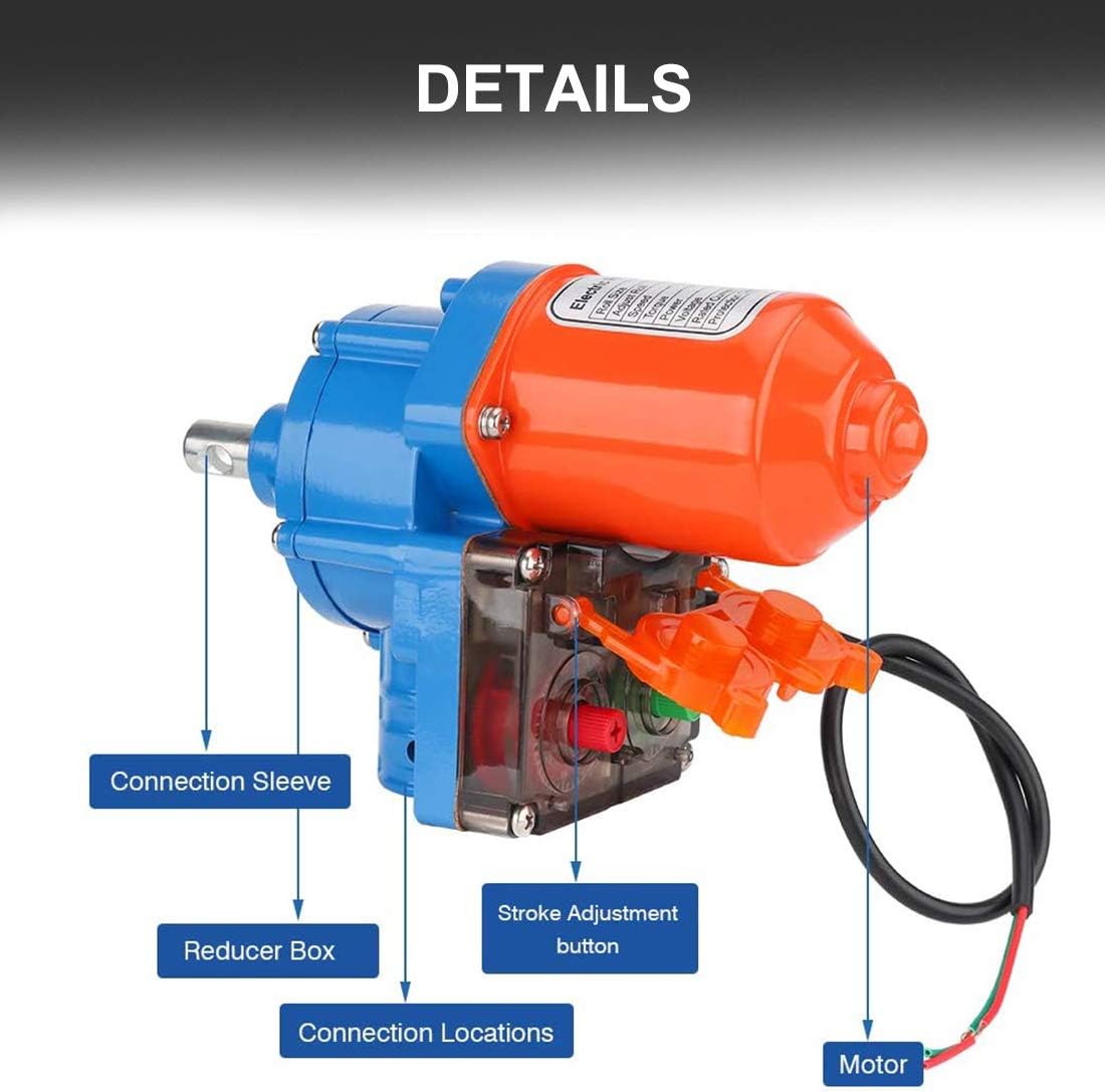 UYGALAXY Greenhouse Film Roll Up Motors with Limit Switch and Creeper (2 Packs) + Transformer Controller Joint Box (AC110V to DC24V) for Chicken Coop Greenhouse Ventilation System, Automatic Venting