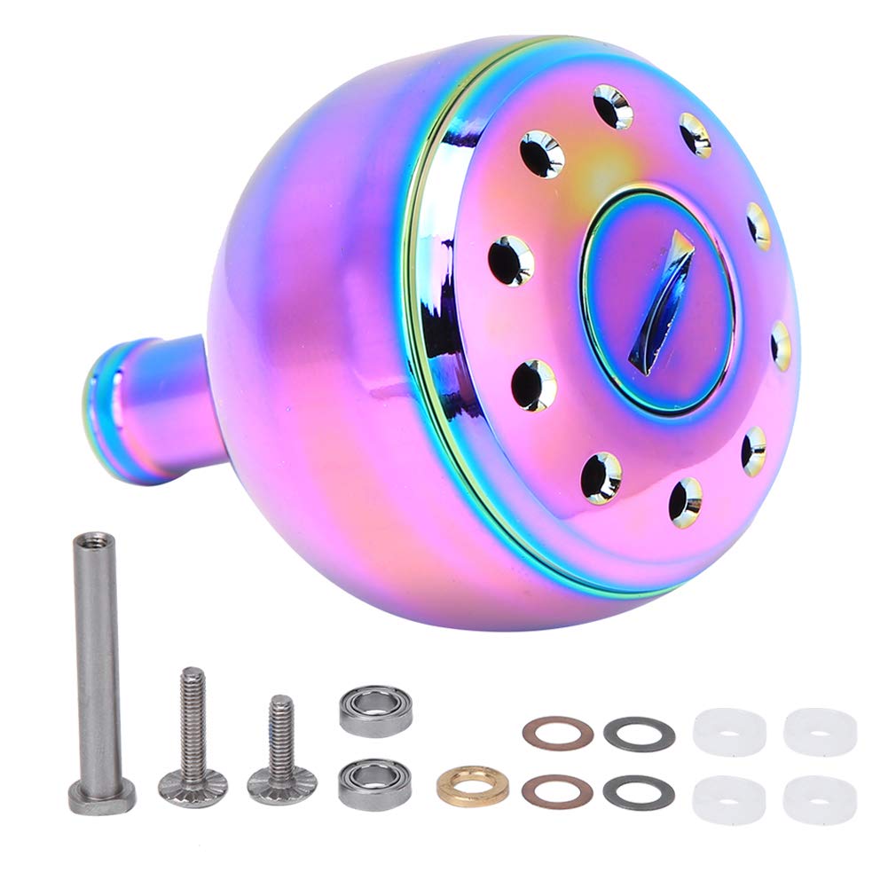 38MM Aluminium Alloy Modified Colorful Fishing Power Knob Reel Handle Reel Knobs Handle (Colorful) Other Fishing Tools and Accessories