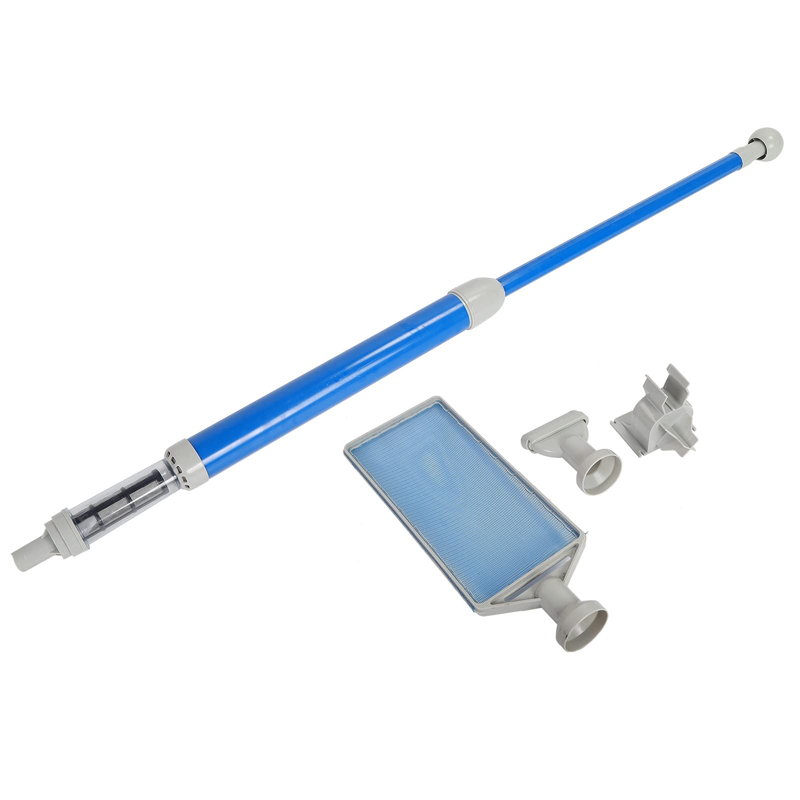 Eujgoov Aspirador de Piscina Plástico, Kit de Succión con Cepillo de Red,