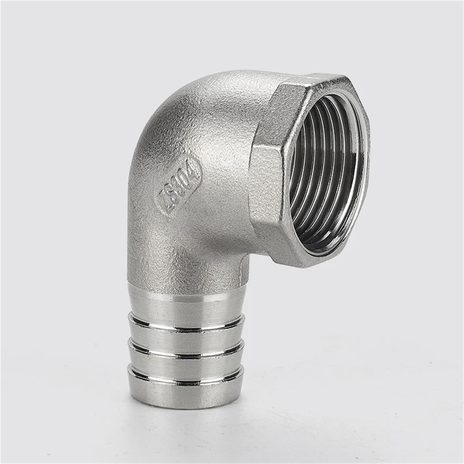304 acciaio inox femmina filo gomito angolo retto tubo acqua tubo in pelle accessorio giunto 1/4 1/2 (6 8 10 12 15 20 mm) (10MM_3/8 ")