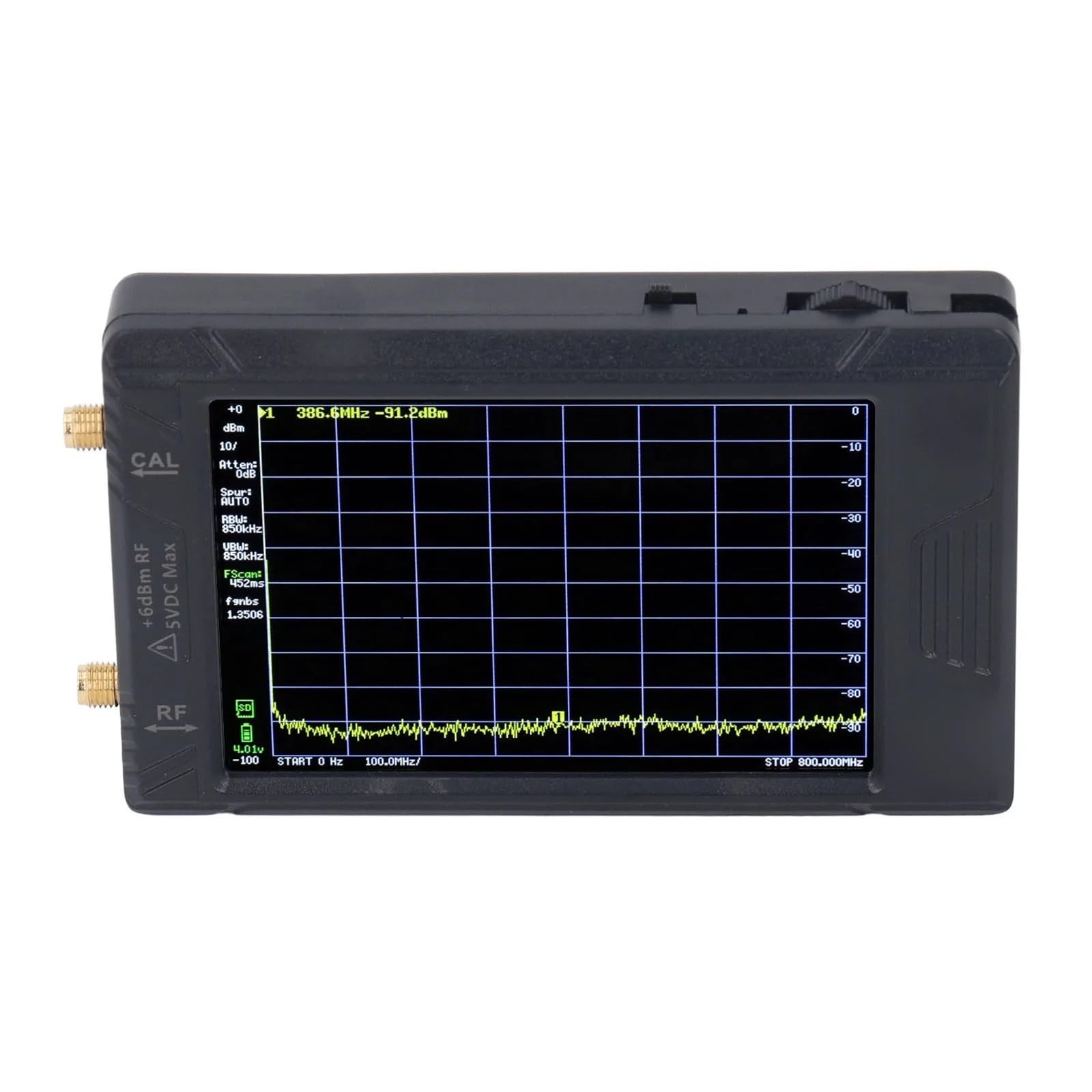 Analizador de Red, Analizador de Espectro portátil con Pantalla de 4 Pulgadas y resolución conmutable de 100 KHz a 5,3 GHz. Herramienta de Prueba eléctrica.