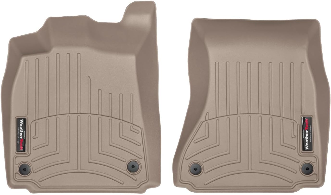 WeatherTech Custom Fit FloorLiners for Audi S7, RS7, A6-1st Row (445641), Black