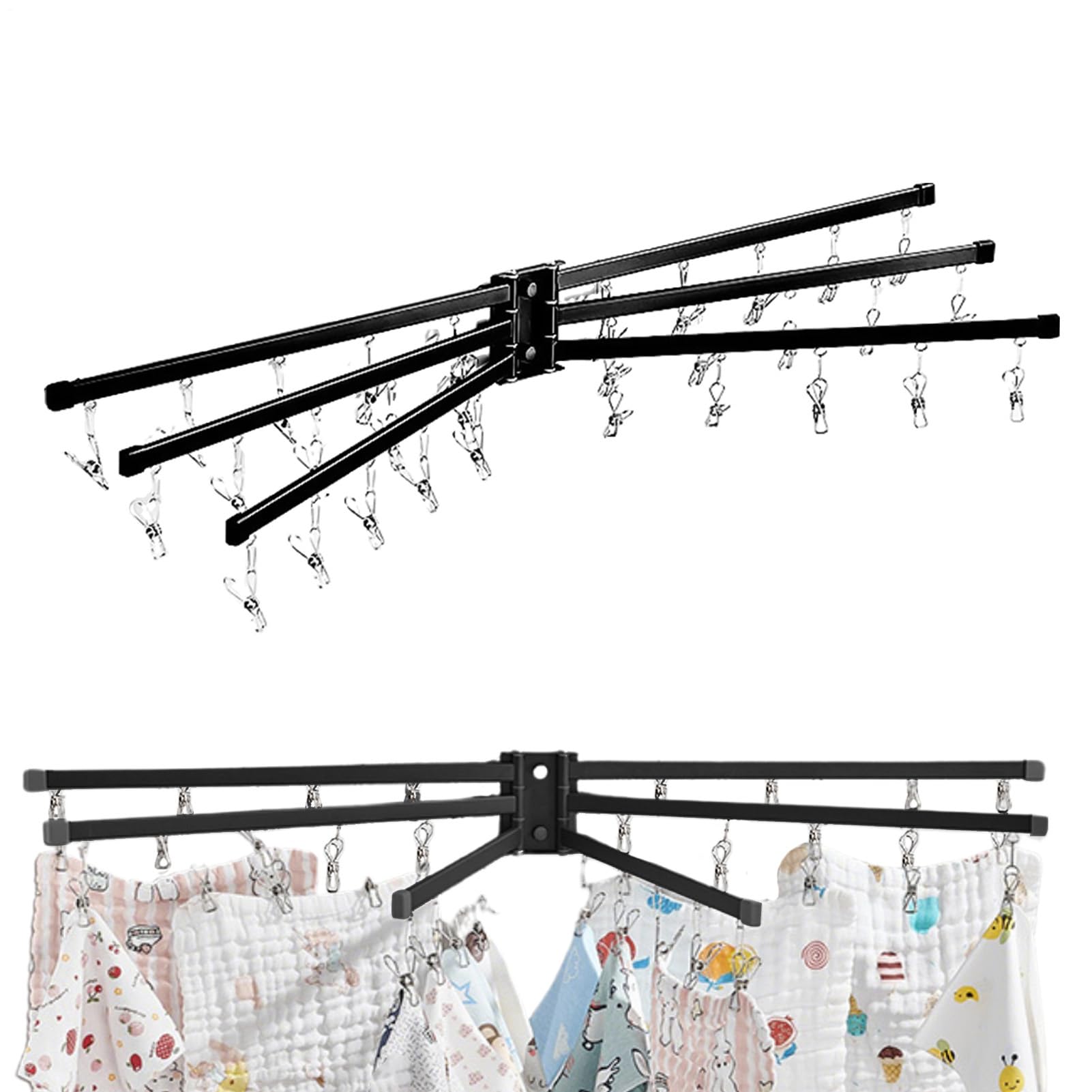 Appendiabiti per Asciugare Calze Stendino Per Calzini In Acciaio | Ganci E Mollette Resistente Antiruggine Per Lavanderia Intimo Reggiseno Viaggio Casa