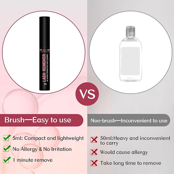 PRO Wimpernkleber Entferner 5 ML Lash Remover Cluster Wimpernentferner Wimpern Extensions Entferner für DIY Wimpernverlängerung Einzelne Wimpern keine Rückstände - 4