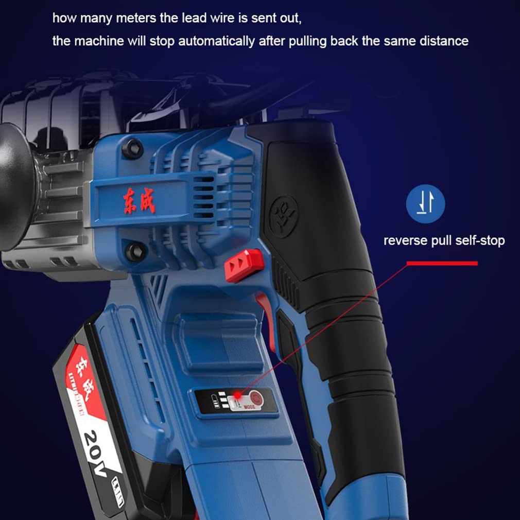 Macchina per infilare i cavi elettrici, macchina per infilare i cavi elettrici da parete completamente automatica da 800 W, velocità di cablaggio di 40 m/min, trazione di 600 Nm, con 2 batterie da 2