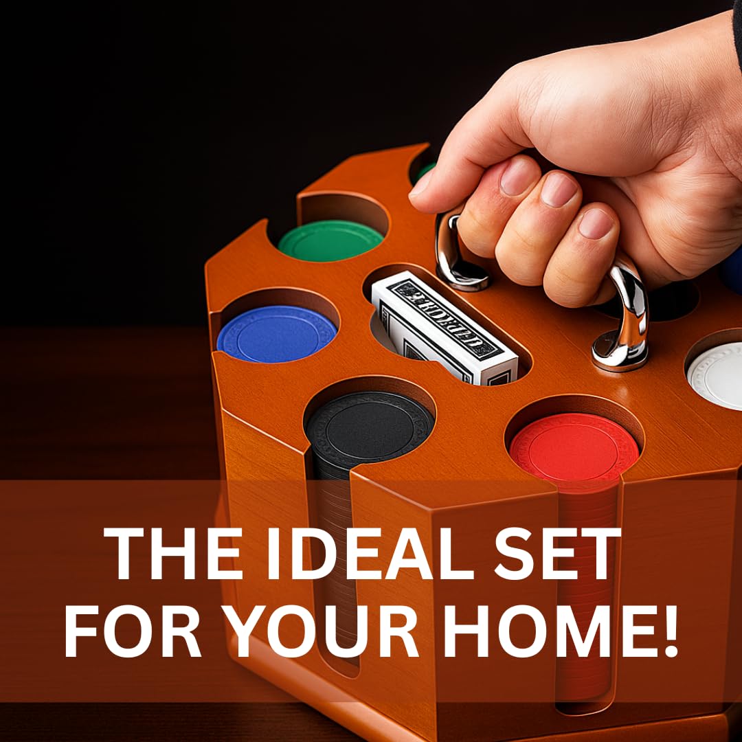 Amazon.com: ADROIT Revolving Poker Chip Rack | 200 Plastic Chips