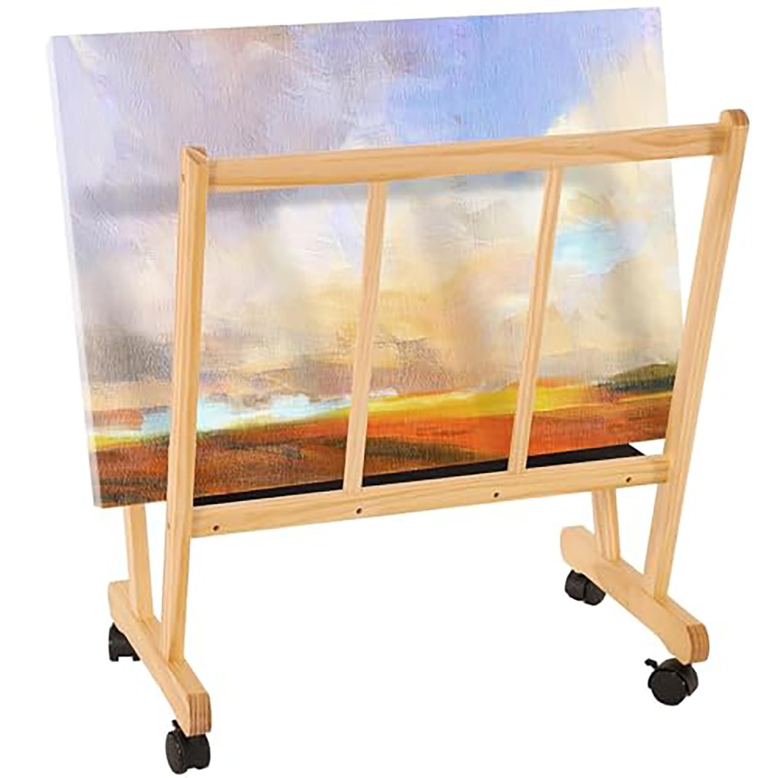 Organizador de almacenamiento de lona para carteles en galerías de arte