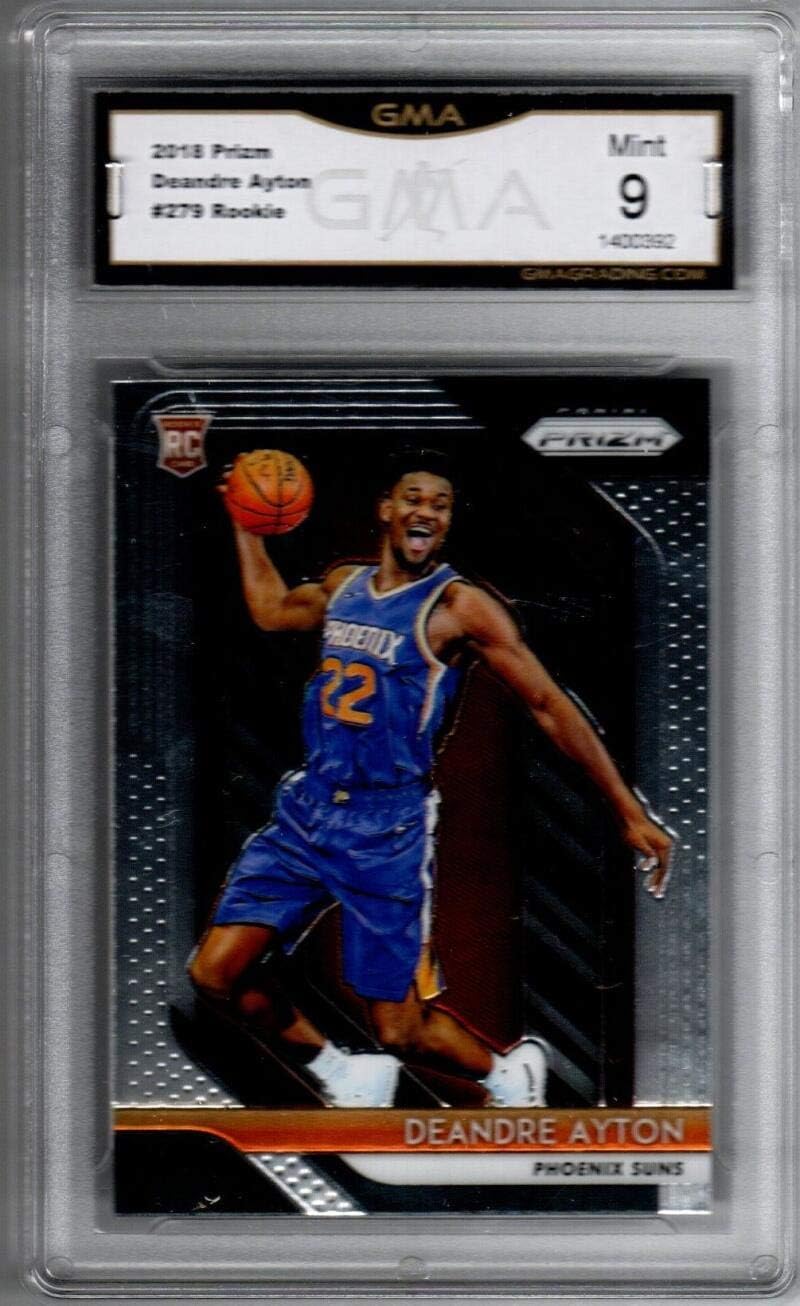 2018-19 Panini Prizm #279 Deandre Ayton RC Rookie Graded GMA 9 MINT NBA Basketball Trading Card Phoenix Suns
