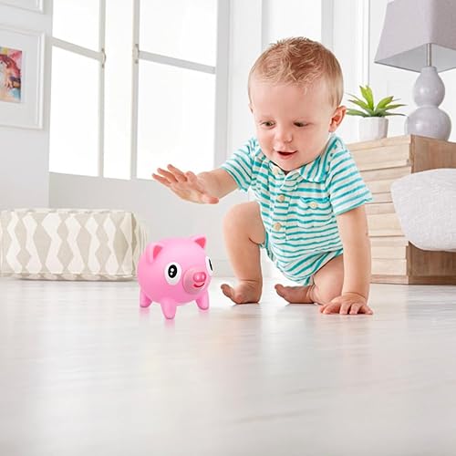 Miniatura 8 de Juguete de cerdo de voz juguete chirriante para aliviar el estrés para niños, cerdo rosa interactivo, animal exprimidor para juguetes divertidos y