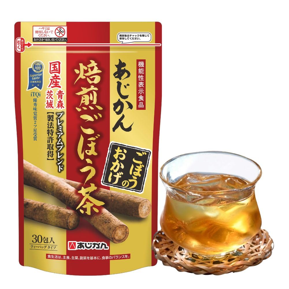 【allure18】あじかん 焙煎ごぼう茶　30包×4袋 Amazon.co.jp: 【機能性表示食品】【公式】あじかん焙煎ごぼう茶