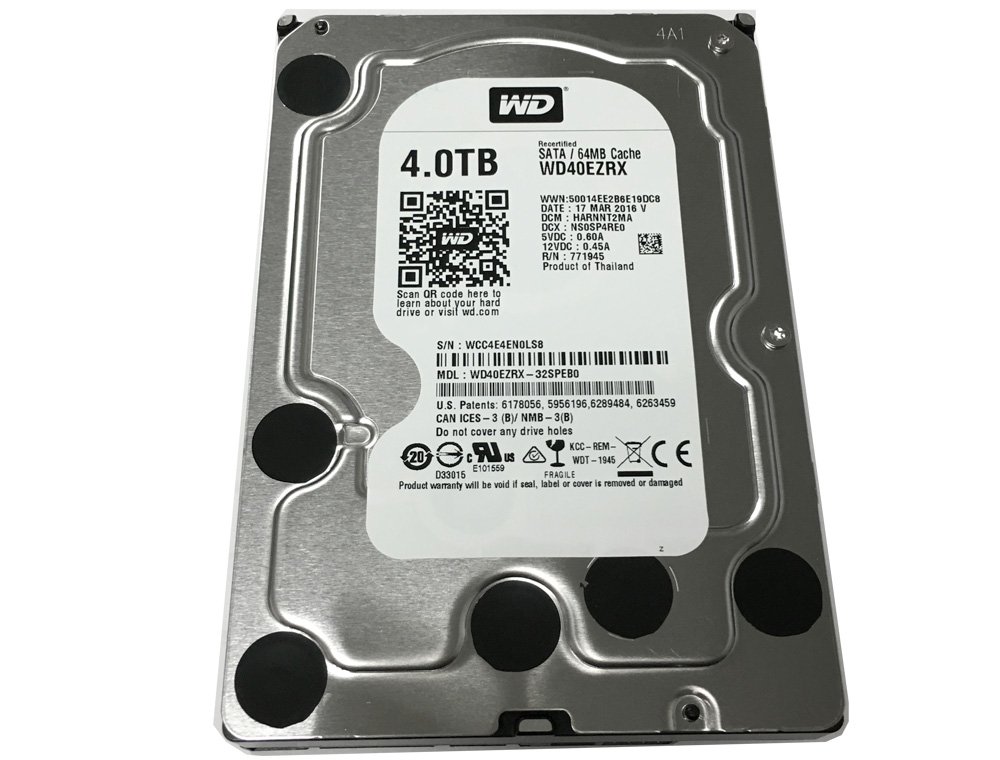 Amazon.com: Western Digital WD Green WD40EZRX 4TB IntelliPower
