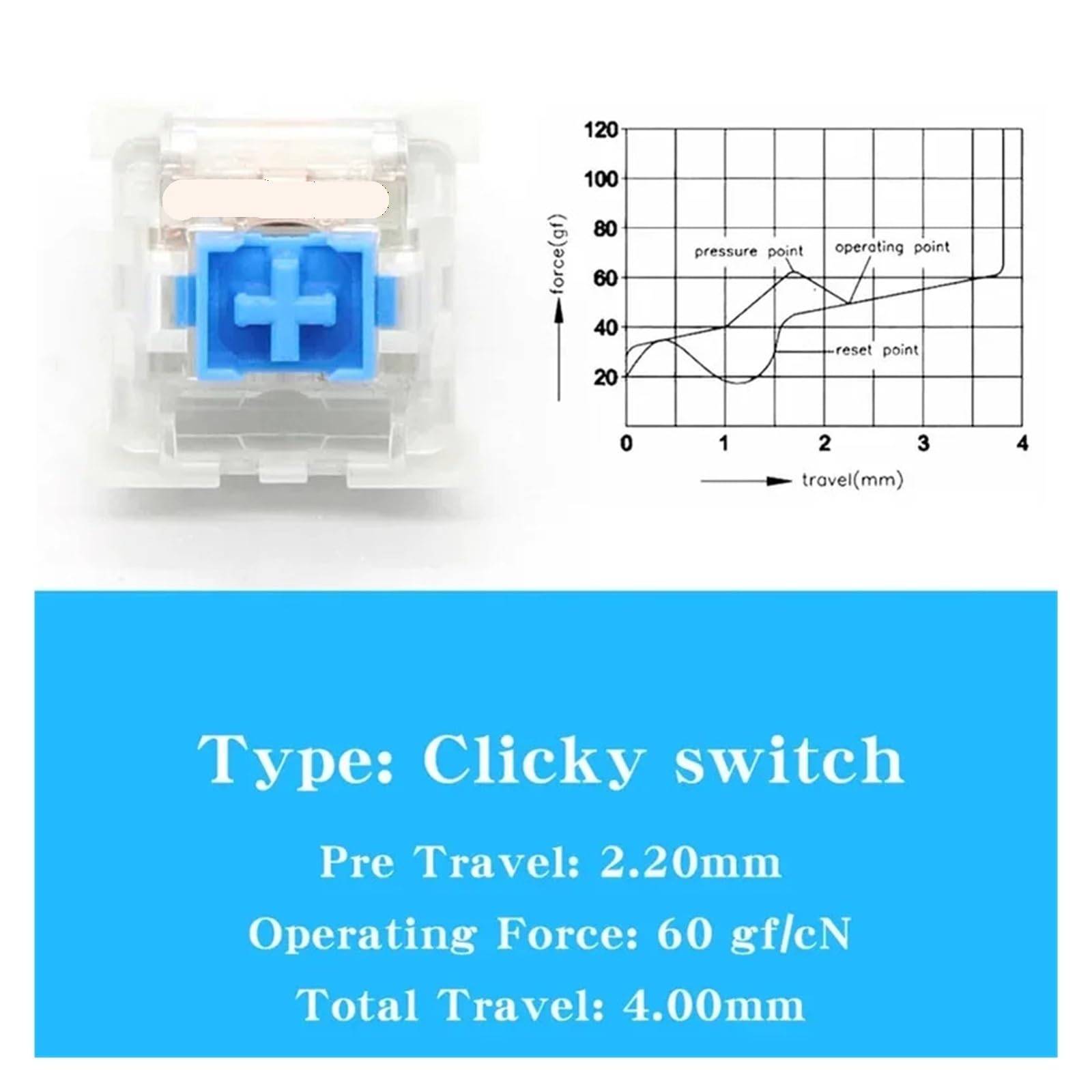 Commutateurs De Clavier 50/100 pièces commutateur de Clavier Clicker Remplacement Tactile 3 Broches for claviers mécaniques Touche Clavier(100pcs)