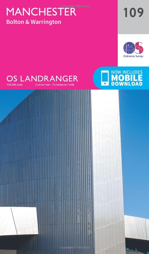 Ordnance Survey Landranger Map 109 Manchester