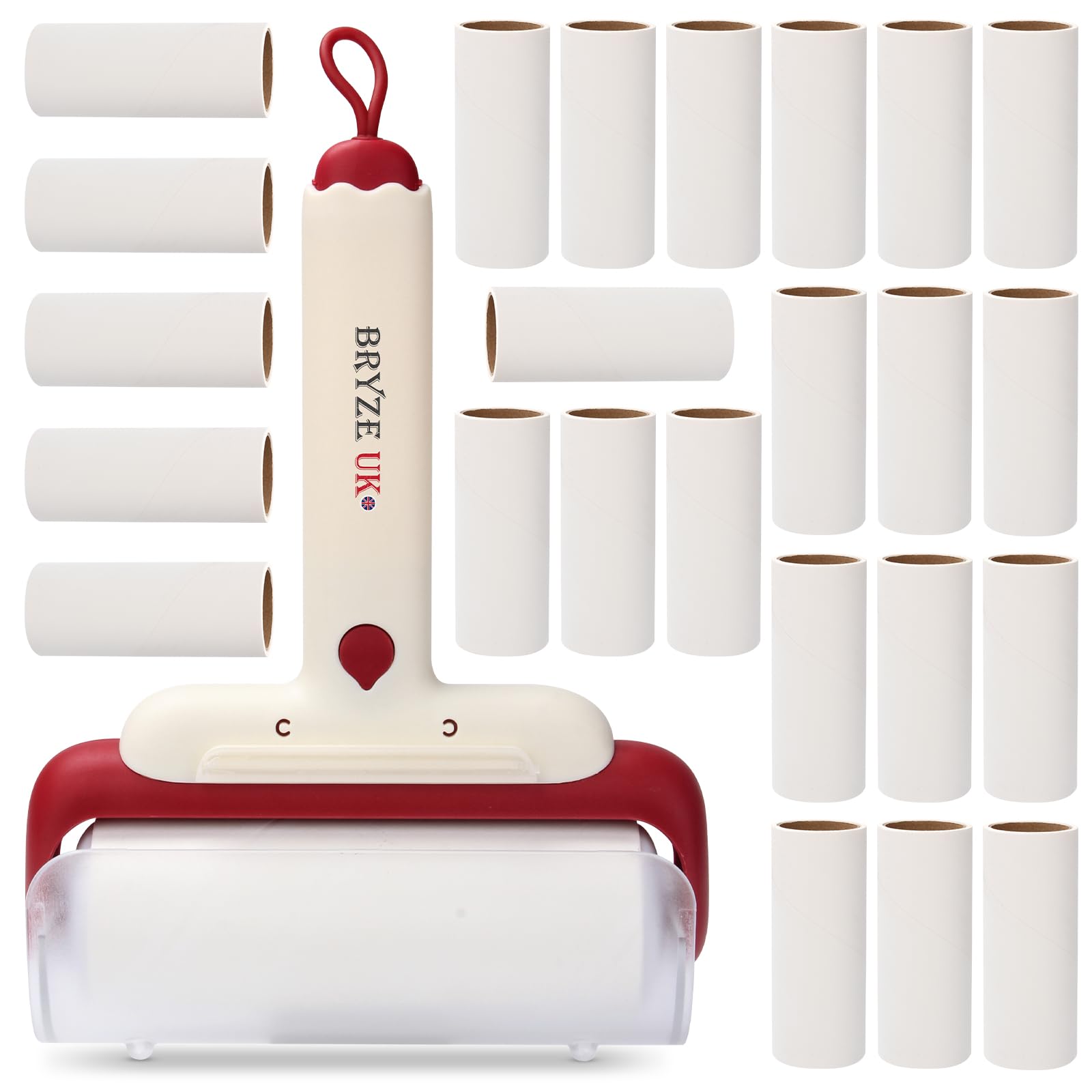 Lint Rollers for Pet Hair, 25 Refills + 1 Handle 1500 Sheets Extra Sticky Lint Roller Set for Clothes, Sofa, Bed & Carpet, Pet Hair Remover for Cat Hair, Dog Hair and Dust