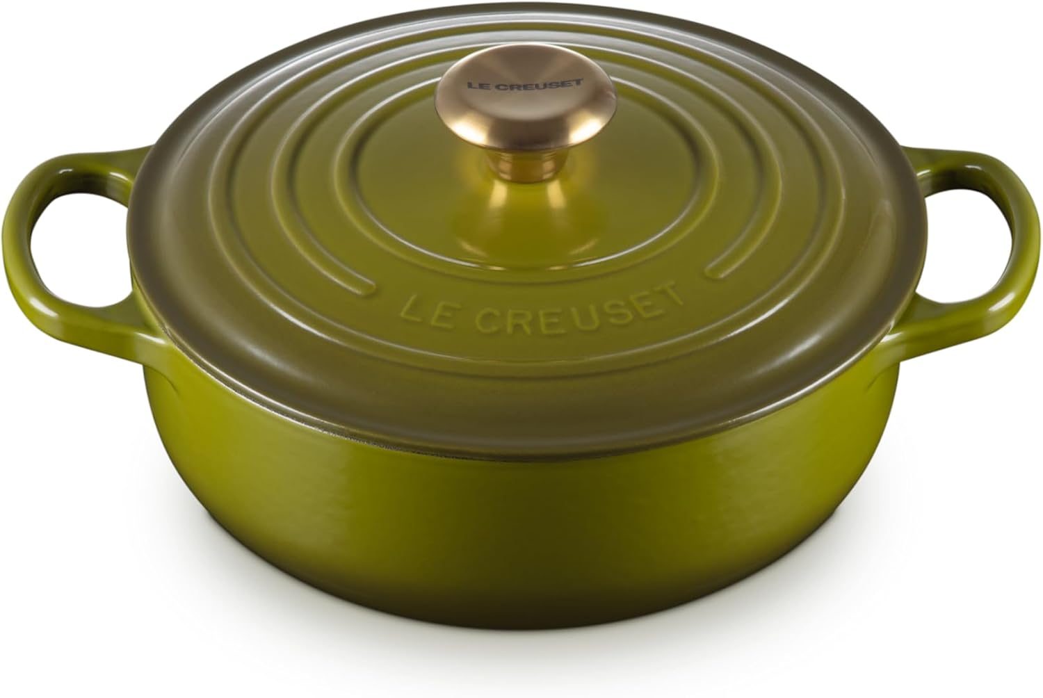 Le Creuset Enameled Cast Iron Signature Round Sauteuse, 3.5 qt., Olive