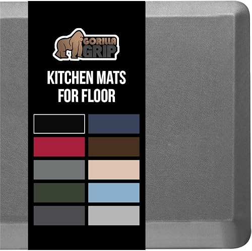 Miniatura 18 de GORILLA GRIP Alfombrillas de cocina cómodas y acolchadas para el suelo, superficie suave impermeable y resistente a manchas, alfombrilla antifatiga