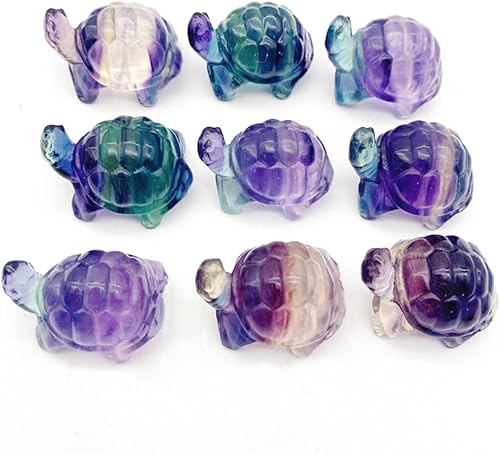 Piedra tallada de cristal de pata, de fluorita de color natural, tratamiento curativo de reiki, adorno de piedras preciosas para decoración del