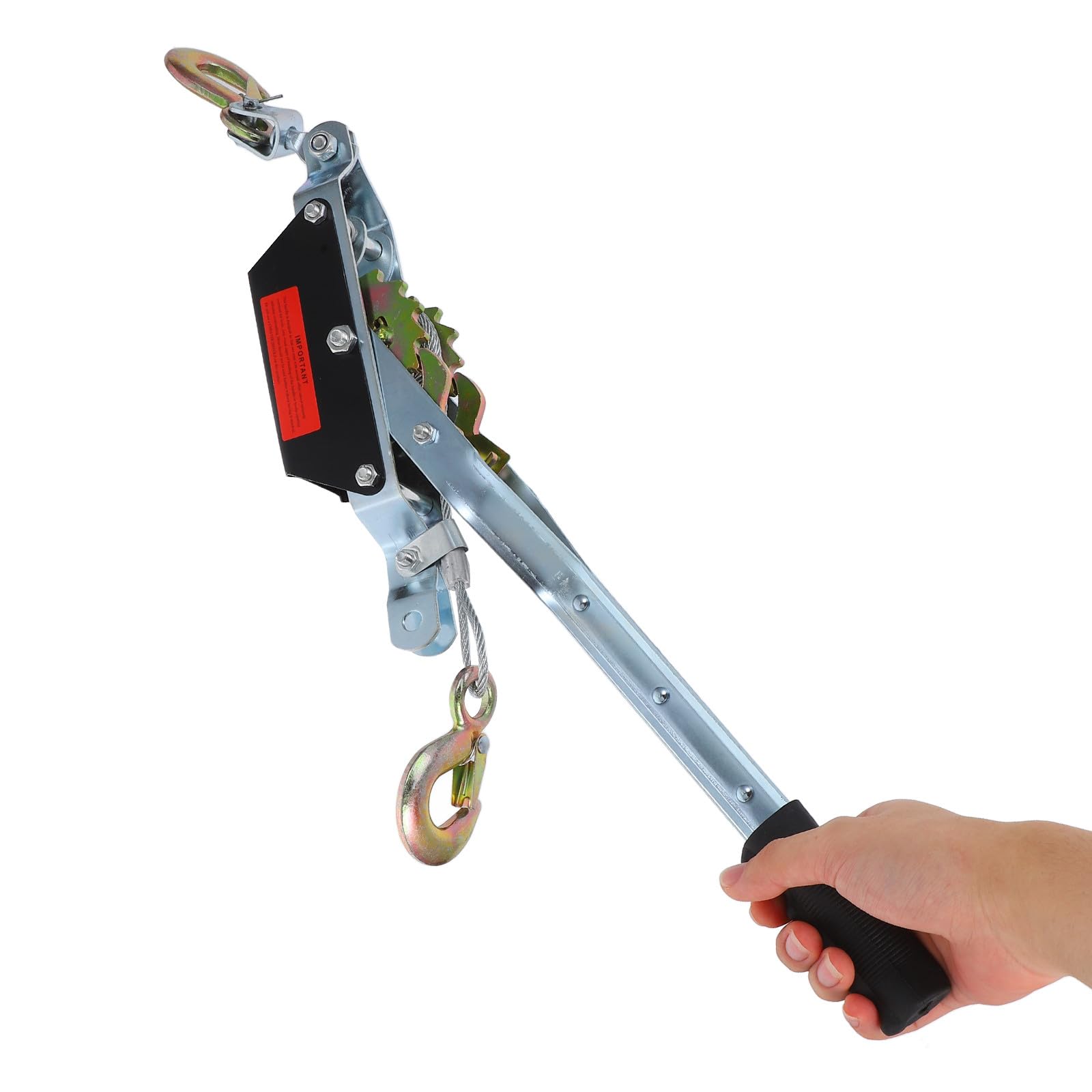 Kabelspanner Ratschenzug Stahlseilspanner 1t mit Doppelhaken Handzuggerät für Elektriker und Bootszubehör