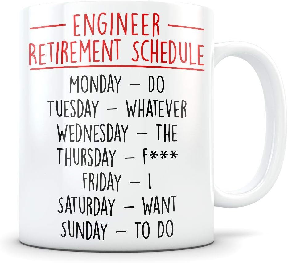Engineer Retirement Gift for Men and Women, Retired