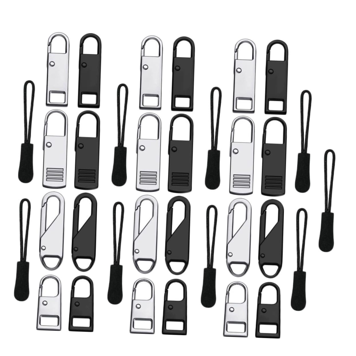 DOITOOL Zipper Repair Kit 1 Set of Alloy Zipper Heads for Handbag Bag Retainer Accessories