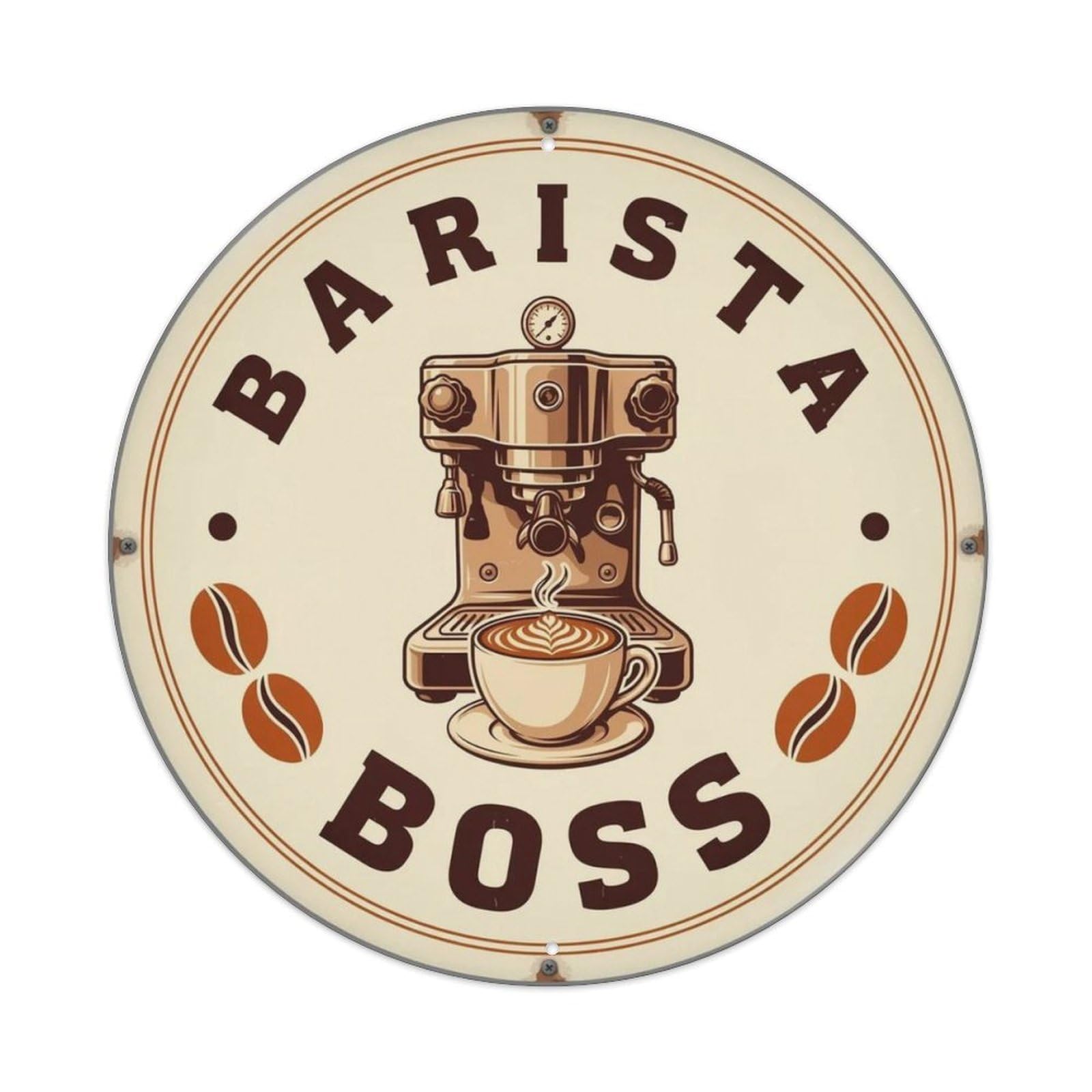 Barista Boss Metal Tin Sign Plaque