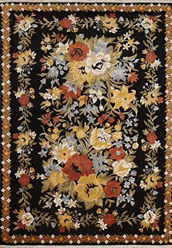 Rug Source Traditional Collection 5x8 Aubusson Area Rug, Hand Knotted