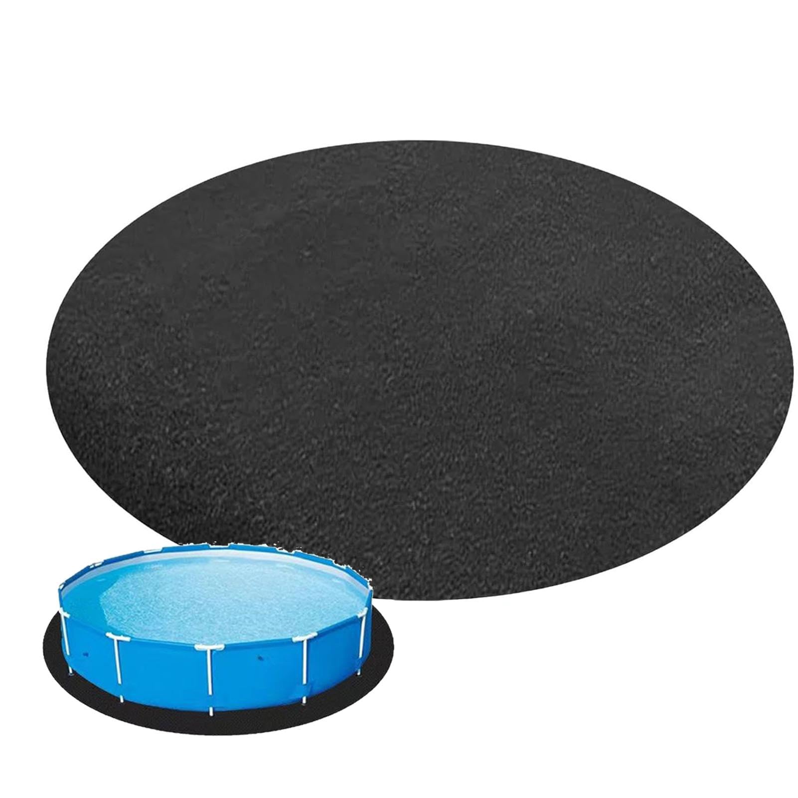 QSZTJJ Above Ground Pool Liner Pad, Pool Ground Cloth,10FT/12FT/15FT Pool Groundsheet, Swimming Pool Mat for Protect Above Ground Pool, Tarp for Under Pool Padding (5m/16.4ft)