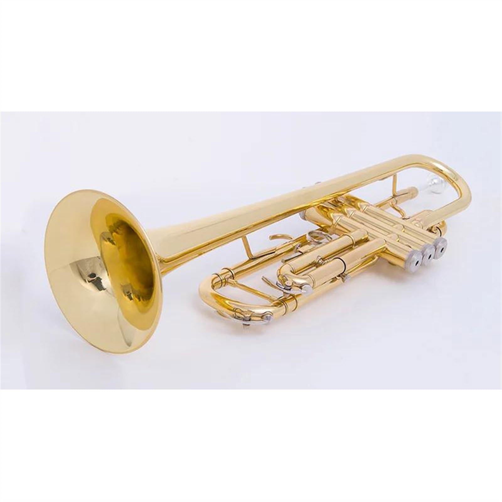 Trąbki Trąbka Bb B Flat Mosiądz Złoty Malowany Wykwintny Wytrzymały Instrument Muzyczny Rękawiczki Timbr