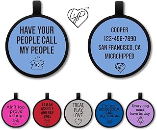 Love Your Pets Soundless Ã’Pearls of WisdomÃ“ Pet Tag - Deep Engraved Silicone Ã Double Sided & Engraving Will Last - Pet ID Tags, Dog Tags, Cat Tags