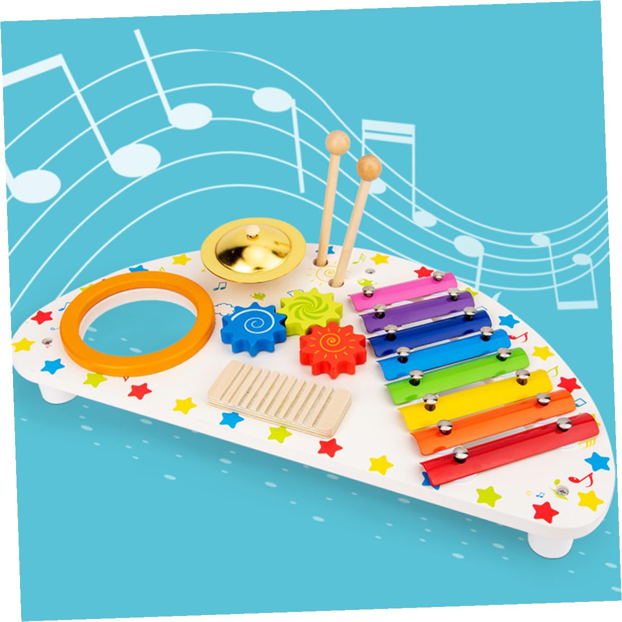 Strumenti Musicali in Legno per Ragazzo Ragazza Strumenti a Percussione Giocattoli Educativi per Età 1-3 Anni Regalo Musicale per Natale