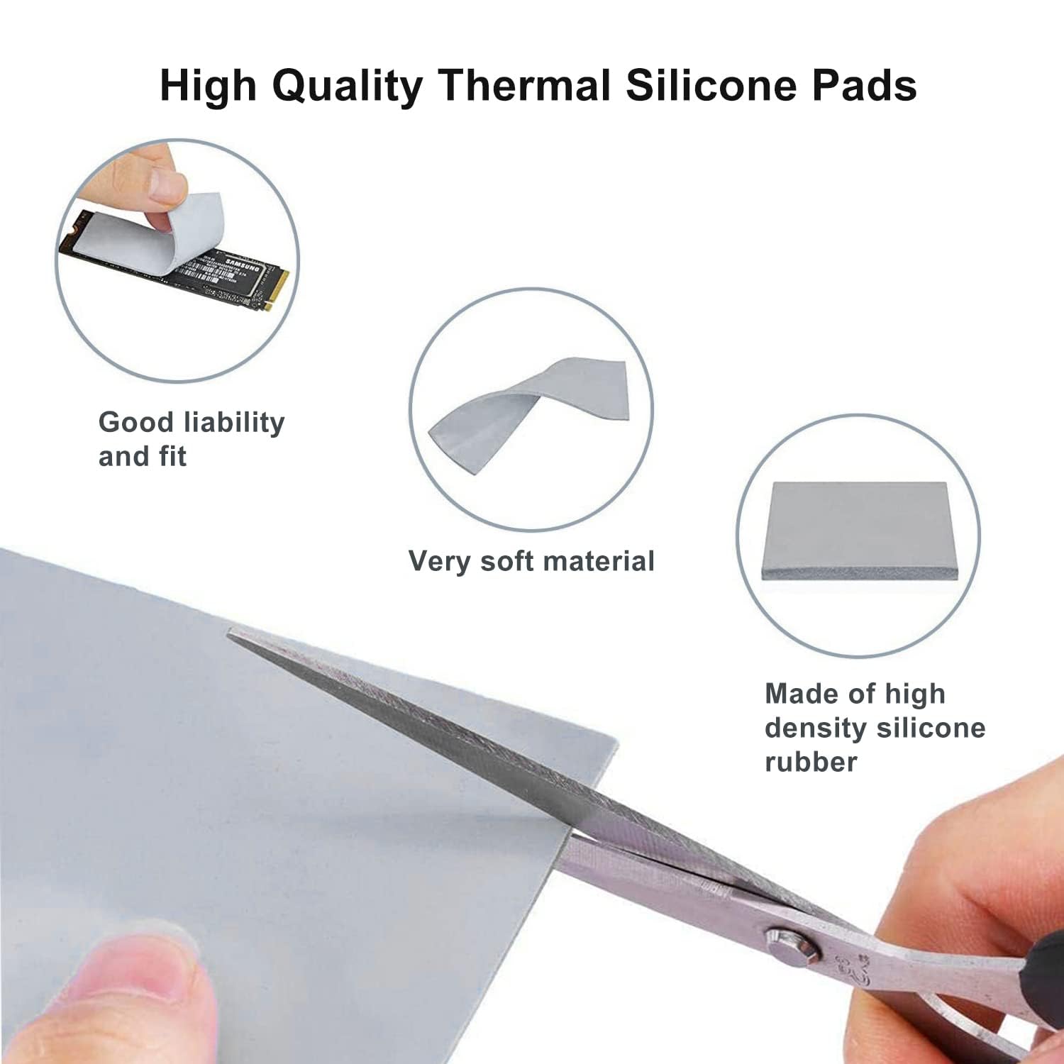 Thermalright Odyssey Thermal Pad 12.8 WmK Non-Conductive 85x45x0.5mm | Silicone pad with Heat Resistance Safe Simple to Apply for PC PS5 PS4 Laptop Heatsink CPU GPU SSD VRAM LED Cooler product thumbnail 4