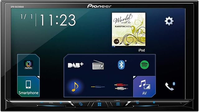 Pioneer SPH-DA230DAB 2-Din 7" touchscreen multimedia player with Apple Carplay, Android Auto, DAB/DAB+ Digital Radio, Waze (Via Android Auto or AppRadio Mode +), Bluetooth and a 13-band GEQ