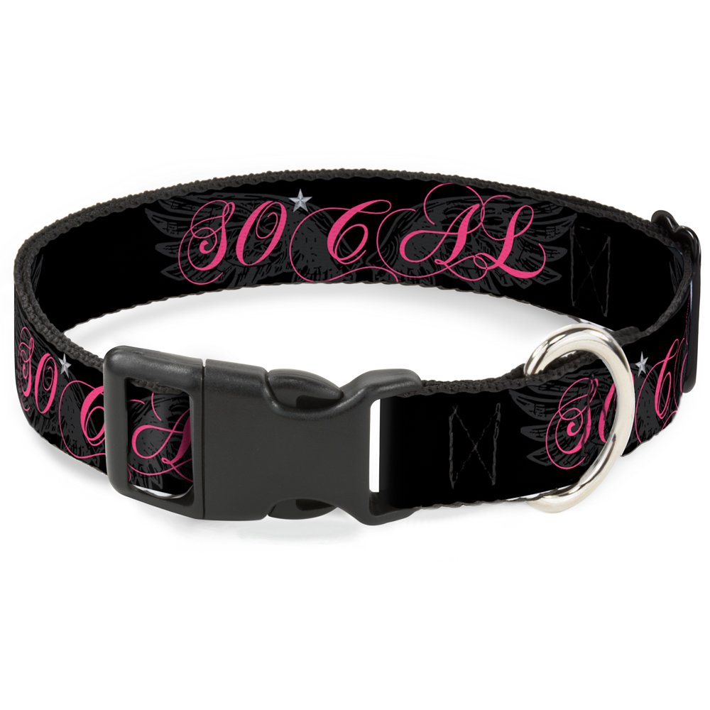 Pince à collier Buckle Down So Cal Script de 3,8 cm de large pour éviter la pression