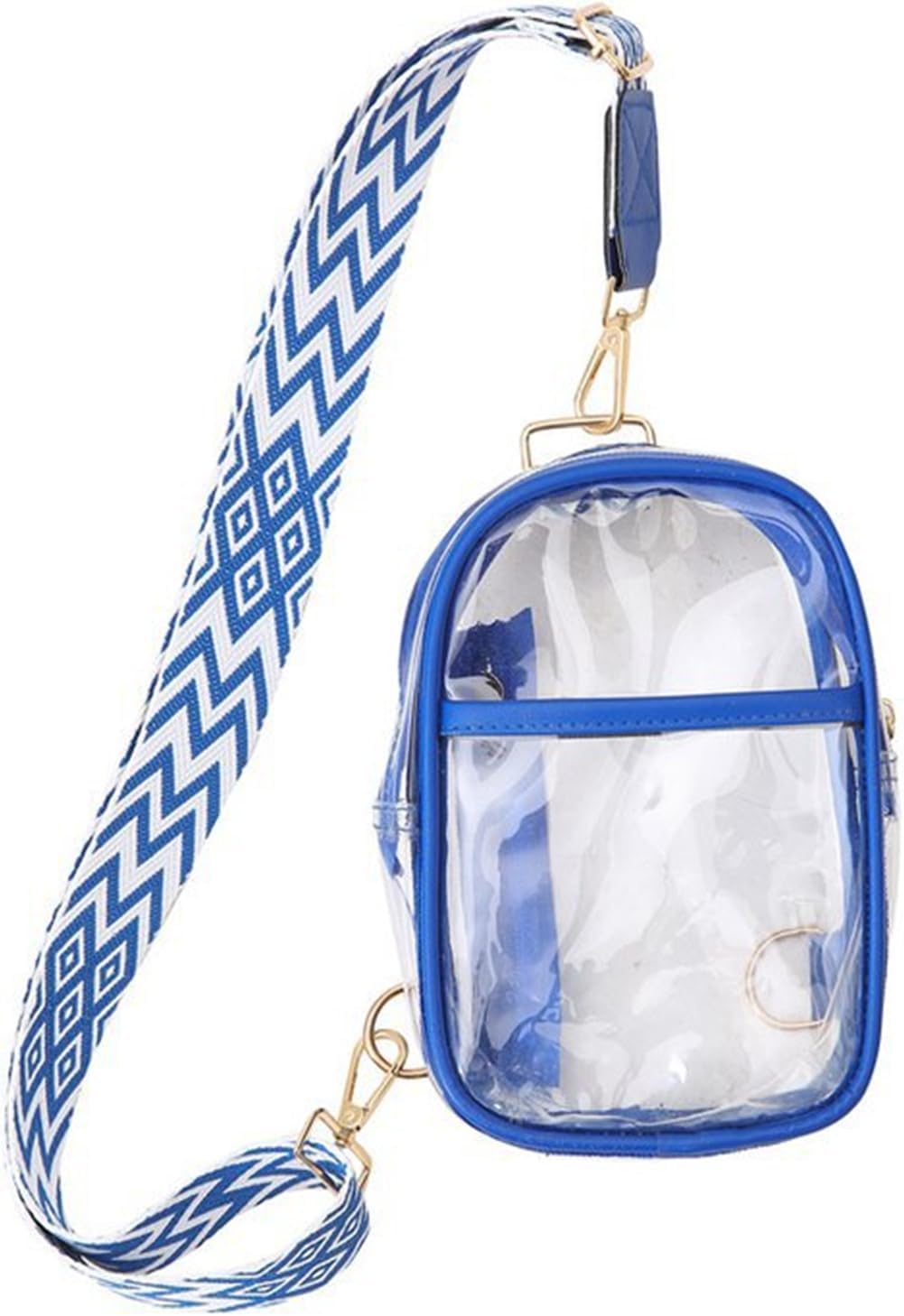 KIOHFBLB Clear Sling Bag Fanny Pack Stadium Approve