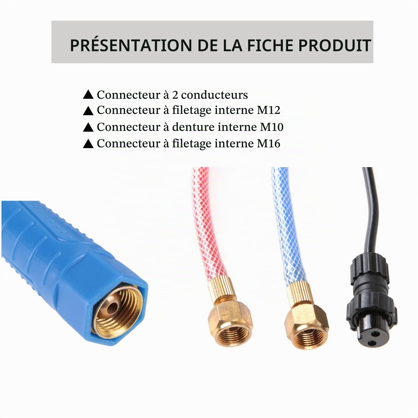 Kit de torche TIG refroidi à l'eau 4M / 8M WP18 Soudeurs Klutch Connecteur européen Puissance de gaz refroidie à l'air Incorporé Torche de soudage TIG Tête flexible(#01 4m, 1912g/67.4oz)