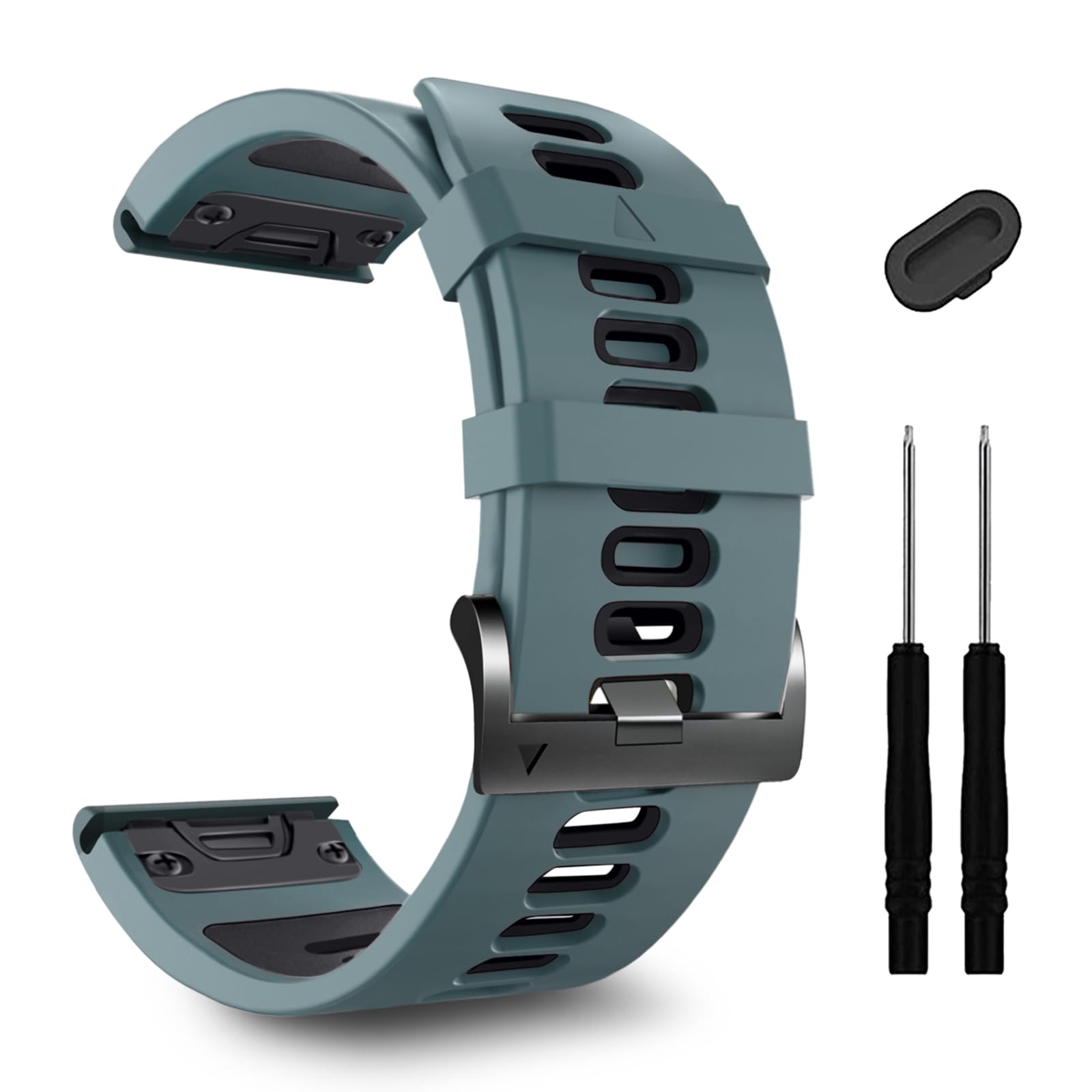 ZPJPPLX 26mm Easy Fit Watch bands For Tactix 8/Fenix 8 7X Pro 6X 5X,Soft Silicone Sport Straps Compatible for Garmin Tactix8/7/Fenix 6X Pro/5X Plus/Enduro3 2/Descent Mk2i/3i Epix Pro quatix 8 51mm