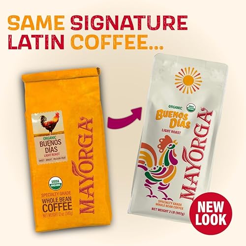 Vista 25 de Mayorga Café tostado oscuro intenso, bolsa de 2 libras, mezcla muy macho, el café orgánico más fuerte del mundo, granos de café enteros 100%