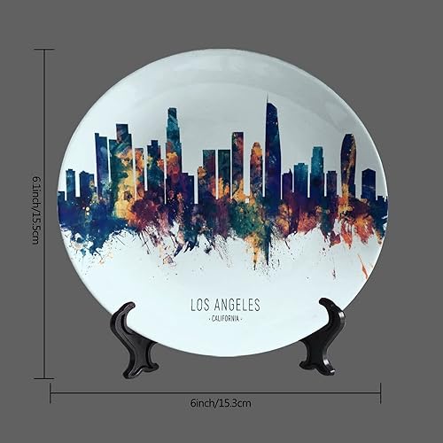 Miniatura 3 de Los Angeles Skyline - Platos decorativos para decoración de cocina (6.0in)