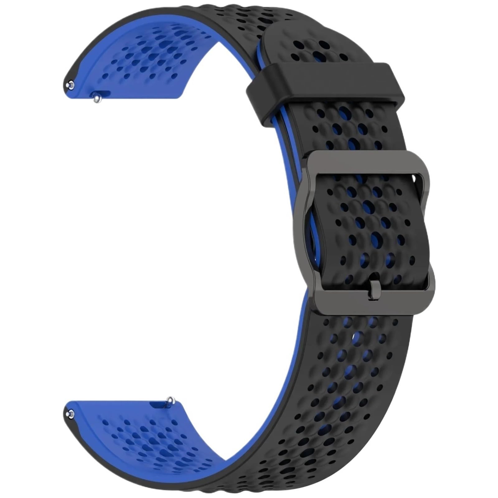 Schnellentriegelung, 20 mm, 22 mm, atmungsaktives Silikon-Uhrenarmband, Sportarmband für Damen und Herren (1,22 mm)