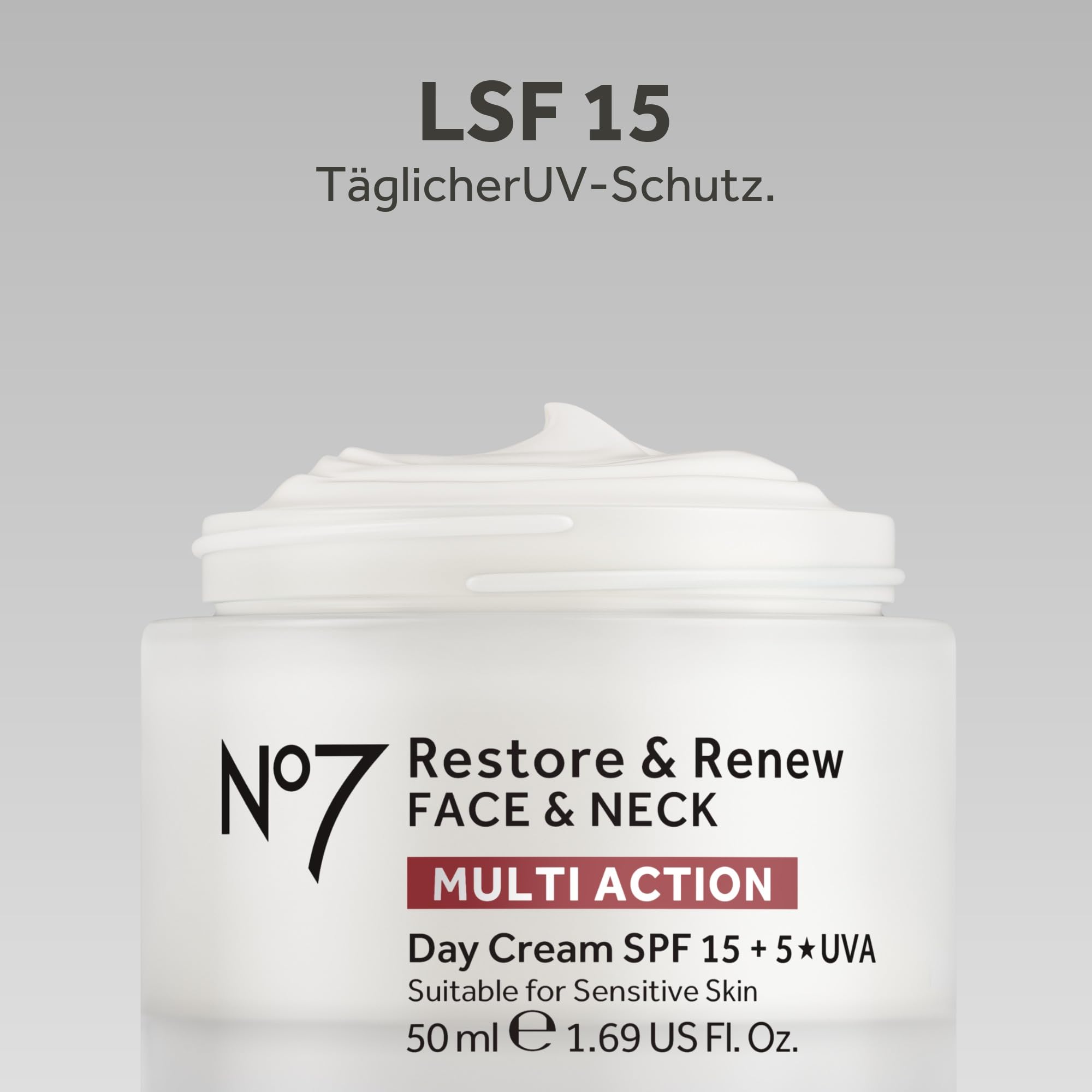 No7 Restore & Renew Multi Action Tagescreme - Anti-Aging LSF 15, 50 ml