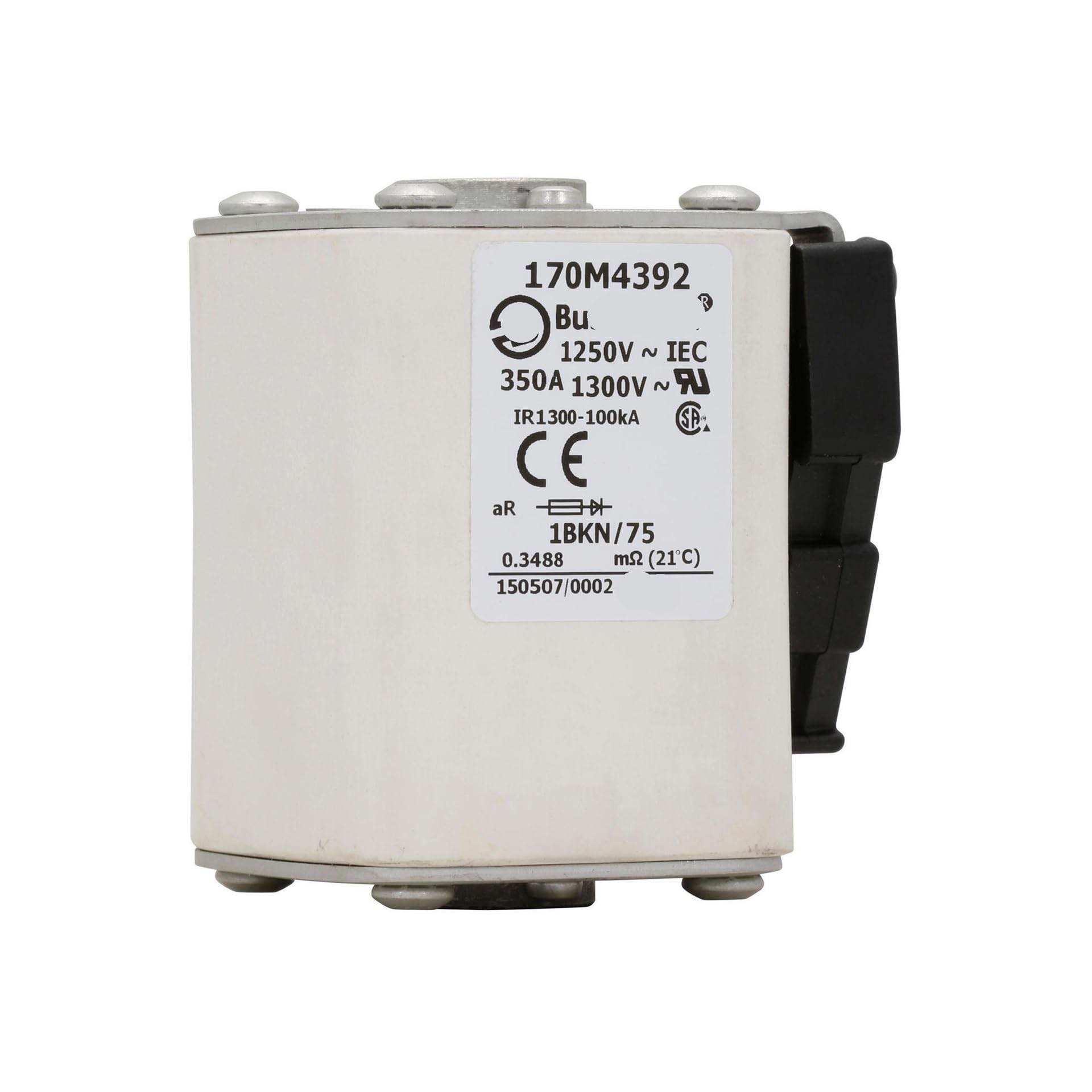 Fusible 170M4392 optimizado para armarios eléctricos industriales y montaje extremo.