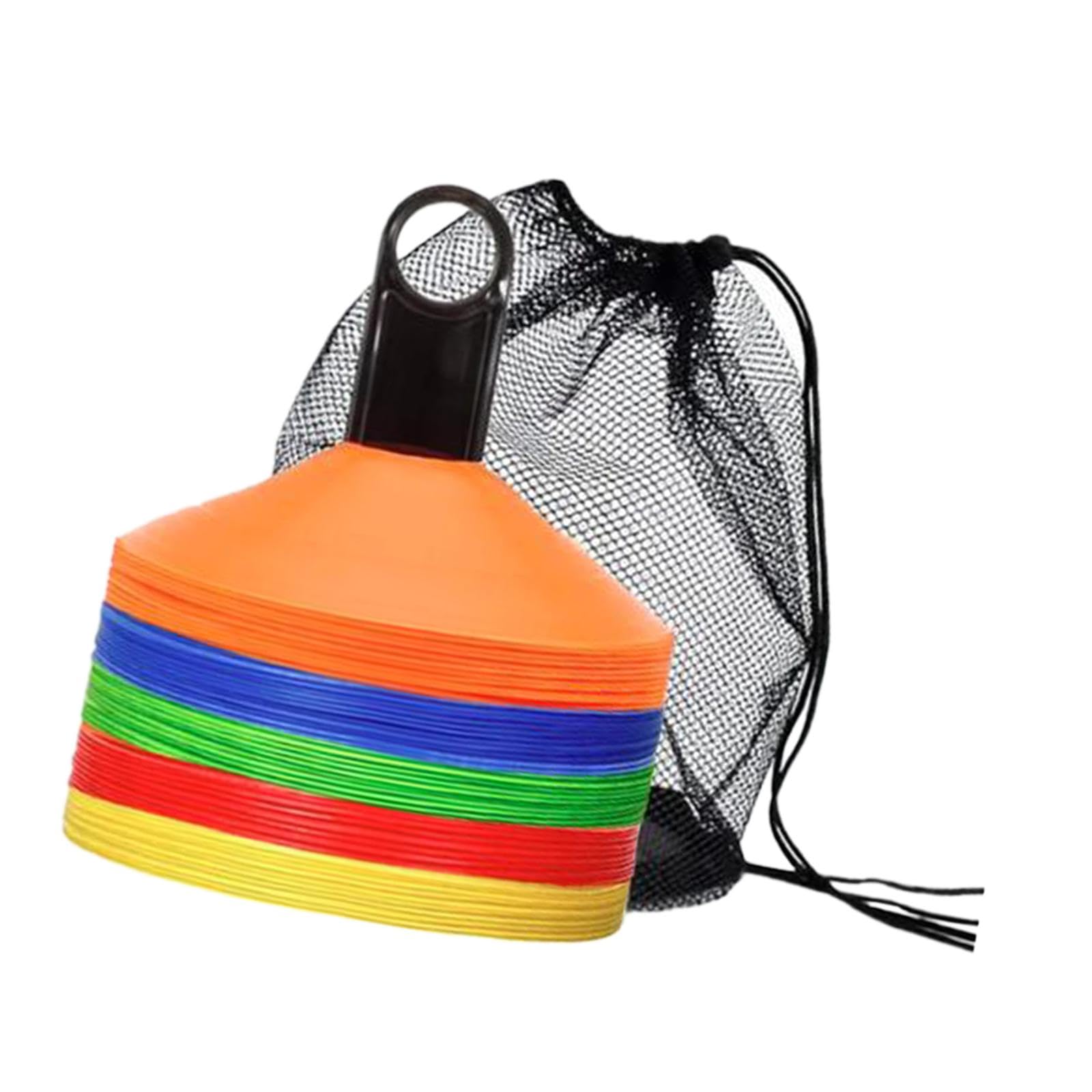 50 Conos de Fútbol, ​​Conos de Entrenamiento de Fútbol, ​​marcadores de Campo, Conos de, Conos Deportivos, Discos de Fútbol para Entrenamiento