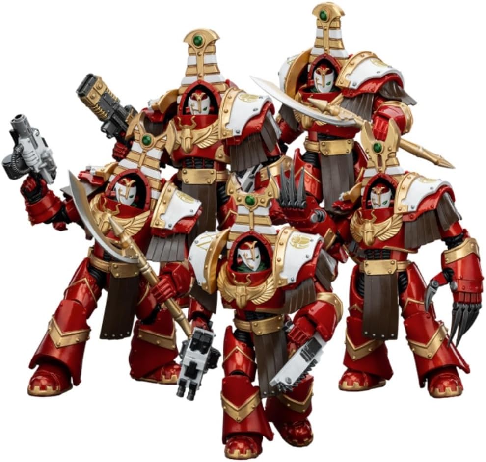 JOYTOY Warhammer 40K Thousand Sons 5Pcs Sekhmet Terminator Cabal 1:18 Scale Action Figure Mecha Joy Toy Collection Model 5.35in