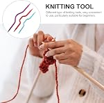 Healifty 3Pcs Cable Knitting Needles Set, Aluminum Crochet Hook Stitch Holder Accessories - Crooked Needle Tools for Yarn Pattern (Random Color)