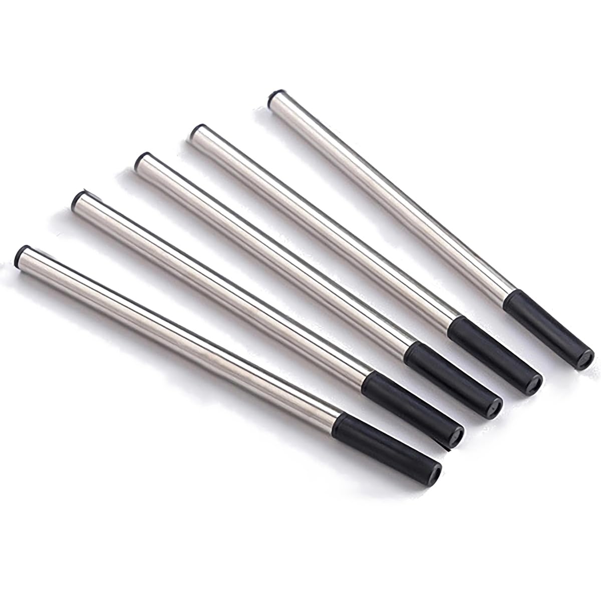 5 ricariche di ricambio per penna a sfera da 0,5 mm, inchiostro blu/rosso/nero per penne retrattili, compagni di classe, studenti, materiale scolastico