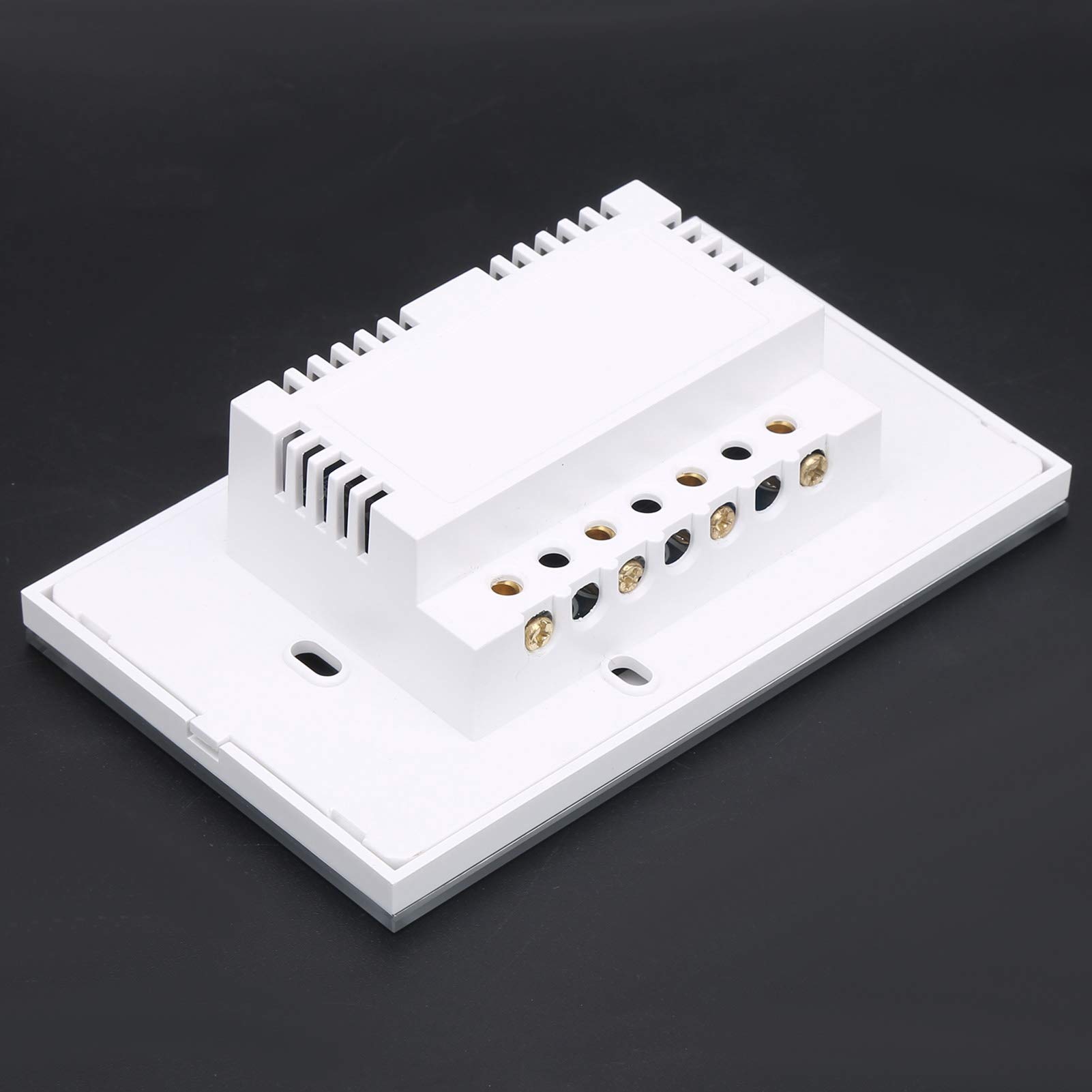 Yosoo Health Gear Interruptor Táctil Wifi, Interruptor Táctil Inteligente de 2 Canales de 95 a 240 VCA, Control Remoto de Aplicaciones, Soporte de Voz, de Luz de Pared para Usuarios de Talleres de