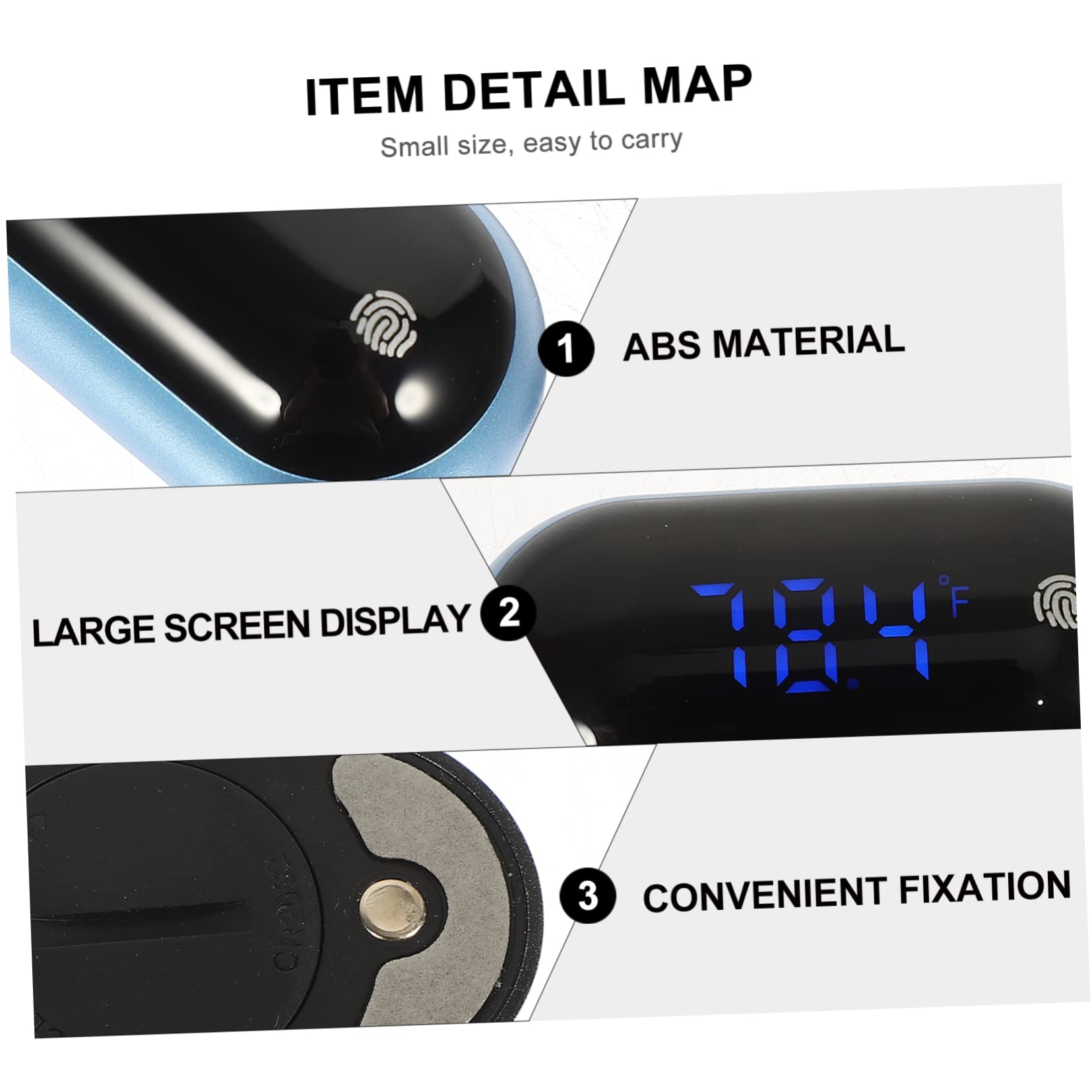 BESPORTBLE 3pièces Thermomètre Numérique Portable Pour Aquarium Affichage Led Précision Élevée Pour Réservoirs à Poissons Et Aquariums Facile à Utiliser