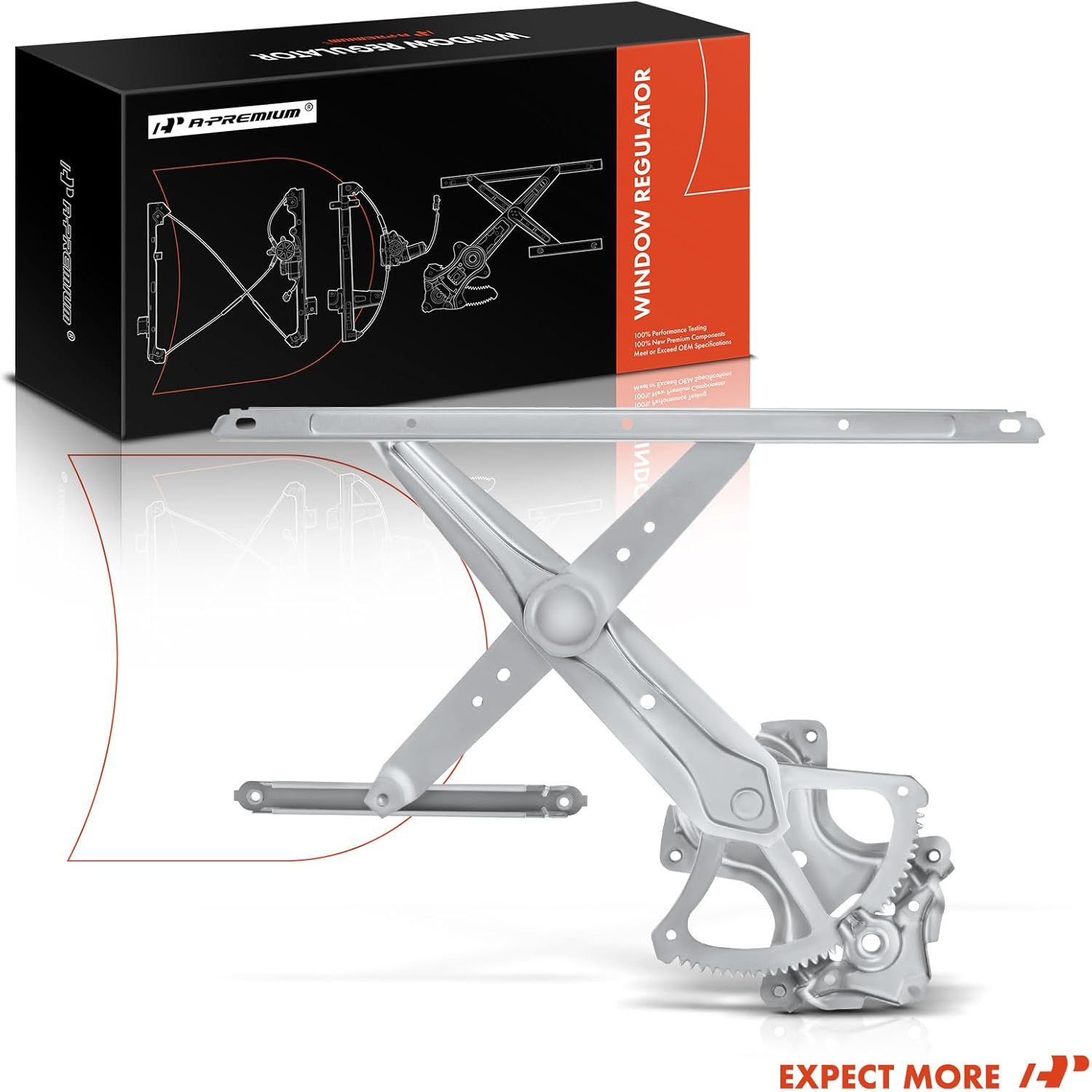 A-Premium Electric Power Window Regulator Without Motor Compatible with Lexus RX350 2016-2021, RX350L 2018-2021, RX450h 2016-2021, RX450hL 2018-2021, ES350 2019-2021, ES300h, NX200t, NX300, NX300h